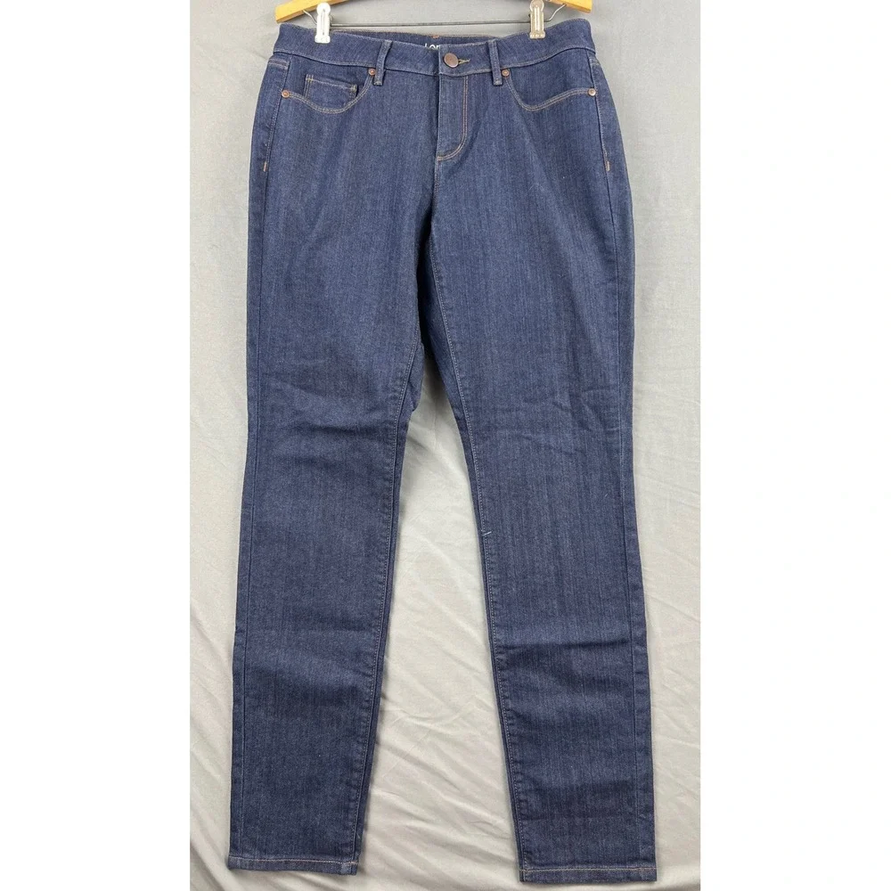 Loft Outlet Jeans Womens 8 Curvy Skinny Dark Indigo Blue Denim NWT